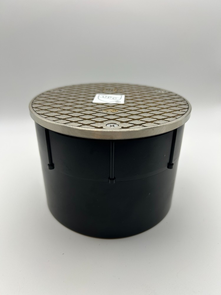 Zurn Co2450-ab4 Adjustable Floor Cleanout Piece Brass, Nickel Top 4”in PVC