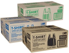 Small T-Shirt Carry-Out Bags Thank You Shopping Bags 7″ x 5″ x 15″ (2,000 ct.)