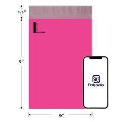 100 6×9 Poly Mailer Envelopes Self Sealing Shipping Mailers Bags Pink POLYSELLS