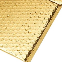 25 Extra Wide #0 Metallic Gold Poly Bubble Mailers 6.5″ x 10″ Perfect for DVD CD
