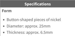Electrolytic Nickel Rounds, 1 Pound Increments, Pro Grade Nickel Plating Anodes