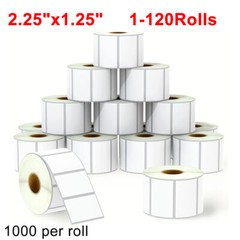 2.25×1.25 Direct Thermal Shipping Labels Barcode UPC Label Perforated 1000/Roll