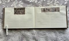 junk journal hand made canvas lace raffia bow 6 1/2 x 9 1/4 in. approx 80 pgs.