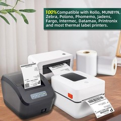 for Zebra & Rollo 4″ x 6″ Direct Thermal Address Shipping Labels Fanfold Rolls