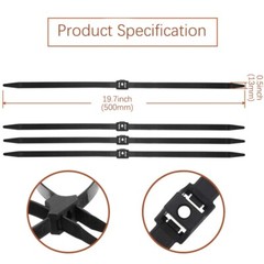 20PCS zipper tie disposable double police lock cuff elastic nylon bundle