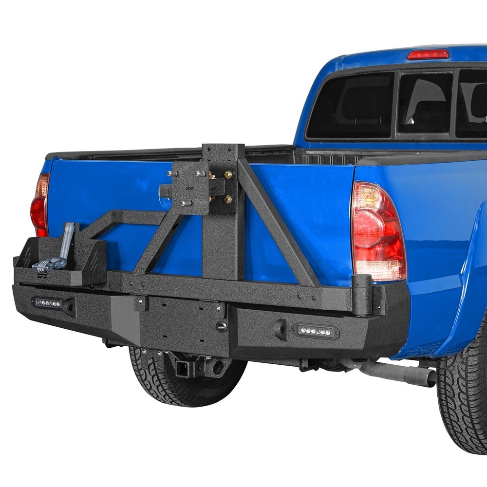 Rear Bumper w/Swing Out Tire Carrier & 5.3 Gal Jerry Can Holder for 05-15 Tacoma