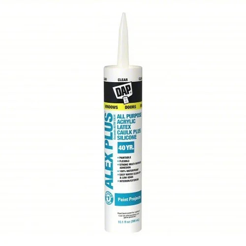DAP® ALEX PLUS® All Purpose Acrylic Latex Caulk Plus Silicone, 10.1 Fl Oz Clear