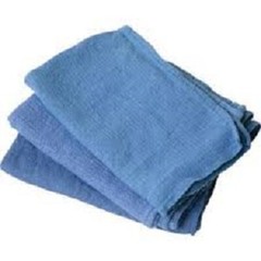 Reclaimed Surgical Huck Towels, 100% Cotton, Blue, 10/Lbs.