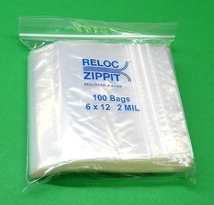 6×12 Reloc Zippit Reclosable 2mil Clear 6″ x 12″ Zip Seal Lock Bags 400 Pcs