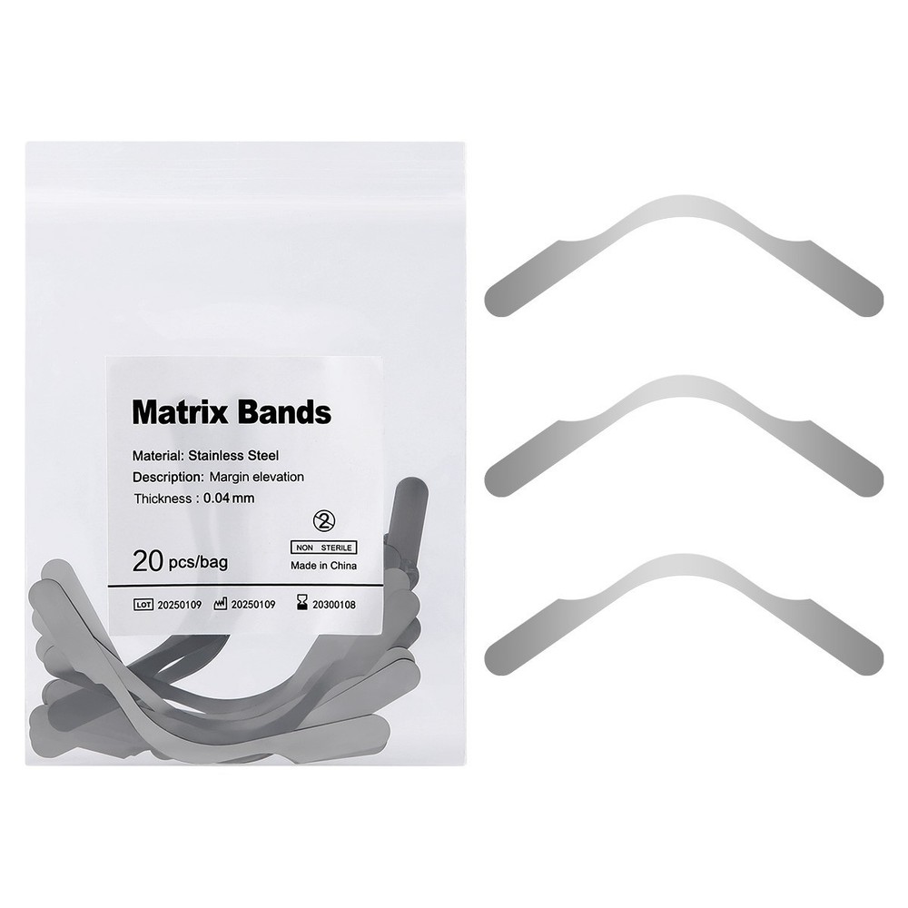 50 packs Dental Universal Matrix Bands Deep Margin Elevation Matrix 20pc/pack