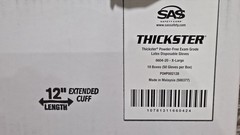 SAS 6604-20 (10-Box Case)Thickster Powder-Free Textured Safety Latex Gloves, XL