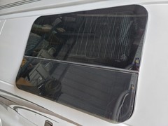 Bottom rear Side Glass Plexiglass Smoke Color Roadtrek 190p Read Description