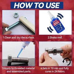 ThreadLocker 242 and 271, Thread Lock Medium and High Strength Lock Tight & Seal