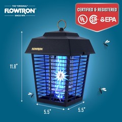 Flowtron Bug Zapper, 1/2 Acre of Coverage w/15W Bulb & 5600V Instant Killing