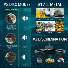 GTX5030 Metal Detector Deep Sensitive Search Gold Digger Hunter Waterproof 44in.