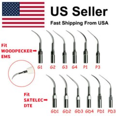 5pcs Dental Ultrasonic Piezo Scaler Tips For EMS Woodpecker & DTE SATELEC CE FDA