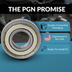 (2) 6201-ZZ Premium Metal Shield Ball Bearing C3 EMQ, 12x32x10, 6201 ZZ 6201z