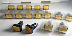 💡🌈 HUGE Lot 76x IDEC Push Button Switches AL6-M AL6-AP Multicolor + Manual NOS