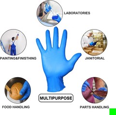 Ambidextrous Waterproof Nitrile Gloves – 50 Pack, Ideal for Hygiene & Cleaning