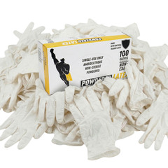 1000 Pieces 4.5 Mil Latex Disposable Powdered Industrial Gloves Large