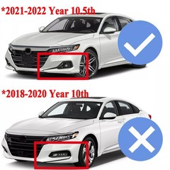 Front Bumper Lip GT Style for Honda Accord Sedan 2021-2022 ABS Carbon Fiber 3Pcs
