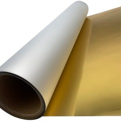 DTF Transfer Film 24in x 65.6ft DTF Foil Film Roll Cold Peel Metallic–Gold