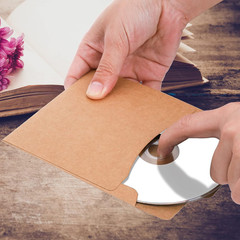 150 Pack CD Sleeves Kraft Paper DVD Envelopes, 5″ x 5″ Blank CD Paper Cardboard,