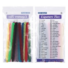 1000Pcs AZ Dental Orthodontic Elastic Ligature Ties Bands For Brackets 23 Colors