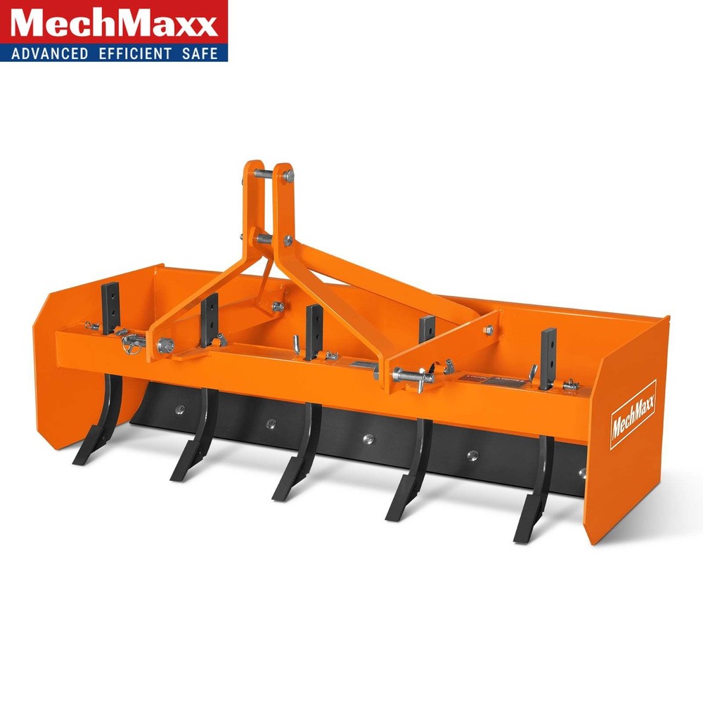 MechMaxx 60″ Tractor Box Blade Scraper Attachment 3 Point Hitch 20HP-50HP, BB60