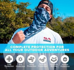 Face Shields UV30+ Neck Gaiter Lightweight Breathable Sun Dust Protection 5 Pac