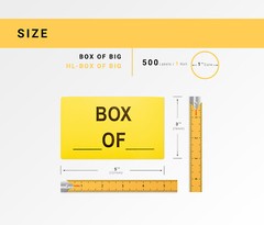Box _ of _ Stickers (5″ x 3″) Large Inventory Labels (1) roll of 500 labels