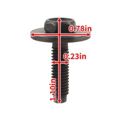 M6-1.0 x 20mm Flanged Hex Head Bolts Flange Screws Black Oxide Finish – 20Pcs