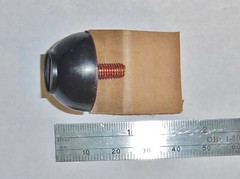 (QTY. 4) 1”d. x 1/2”H Screw-In RUBBER FEET #10-32 bolt screw stud Domed Tapered