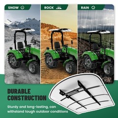 White Tuff Top Tractor Canopy For ROPS 52″ X 52″ w/ Mounting Accessories