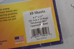 Hyglos Acetate Like Sheets 10 Sheet High Clarity Overlays 8.5″ x 11″ Pack