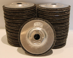 4″ x 5/8″ Flat Sanding Flapper Disc w/ Metal-Back For Grinders 40 120 180 Grit