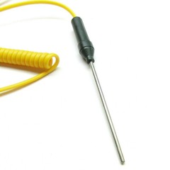 2/4pcs K-Type Thermocouple Probe Digital Thermometer Steel Sensor Spiral Cable