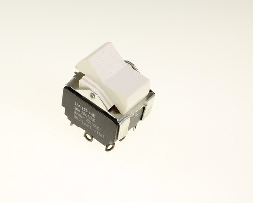 TIHL50-1L-WH-FN Carling Full Size White Rocker Switch 3PDT On-None-On