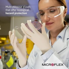 Microflex 10-754 Daily Disposable Latex Gloves for Cleaning, Food Prep, First…