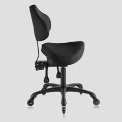 DR.LOMILOMI Ergonomic Saddle Rolling Stool Chair with Backrest 510 KOA