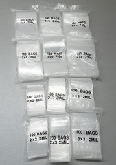 1,200pc Reclosable 2MIL Clear Bags 6 Sizes Assortment Set 200 of Each Baggies