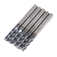 5Set 3/16″ 4 Flute 2″ Overall Length Regular Carbide End Mill TiALN COATED New