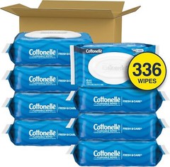 Fresh Feel Flushable Wet Wipes, Adult Wet Wipes, 8 Flip-Top Packs, 42 Wipes per