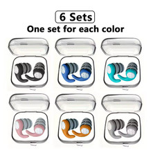 Reusable Silicone Ear Plugs Noise Cancelling Earplugs Protector Study Sleep Swim