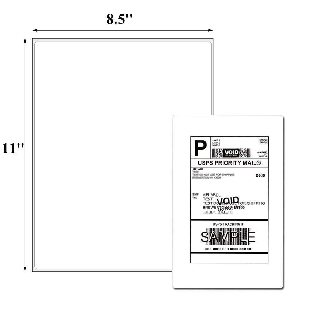 Address Shipping Labels 8.5×5.5 Self-Adhesive Blank for Laser & Inkjet Any Size