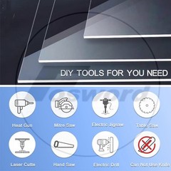 Clear Acrylics Sheets Cut To Size Hard Plastic Plate 100 -300mm Thick 1mm -20mm