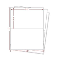 1000 Shipping Labels 8.5×5.5 Half Sheet Rounded Corner Self Adhesive 2 Per Sheet