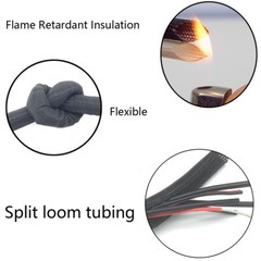 Braided Split-Sleeve Wire Loom for High-Temperature Automotive Harness Wrapping
