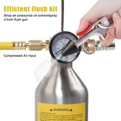 A/C AC Air Conditioner System Flush Canister Gun Tool Kit For R134 R12 R22 R404
