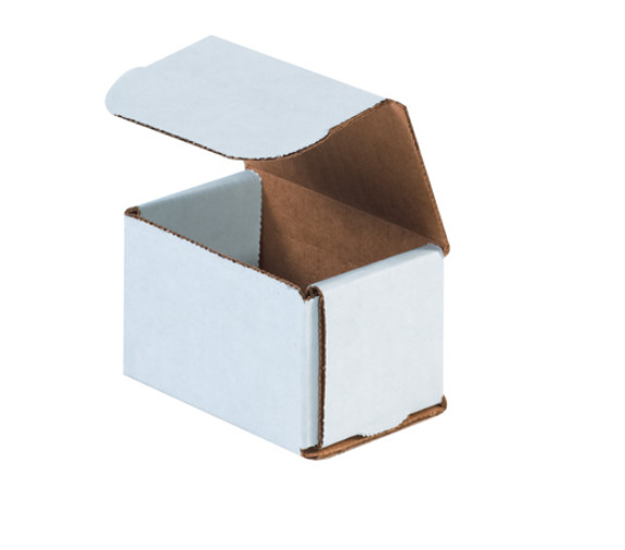 100 Pack 3x2x2 White Corrugated Shipping Mailer Packing Box Boxes 3″ x 2″ x 2″